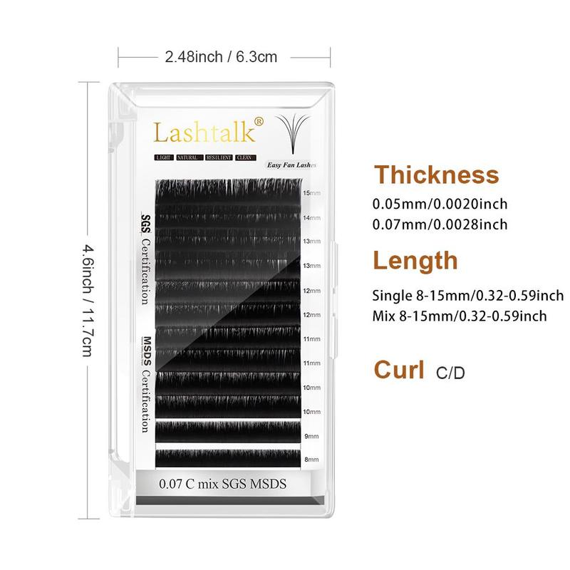 Individual False Eyelashes, 12 Rows/box Easy Fanning Eyelash Extension, Volumized False Eyelashes For Women And Girls Eye Makeup Enhancement 2