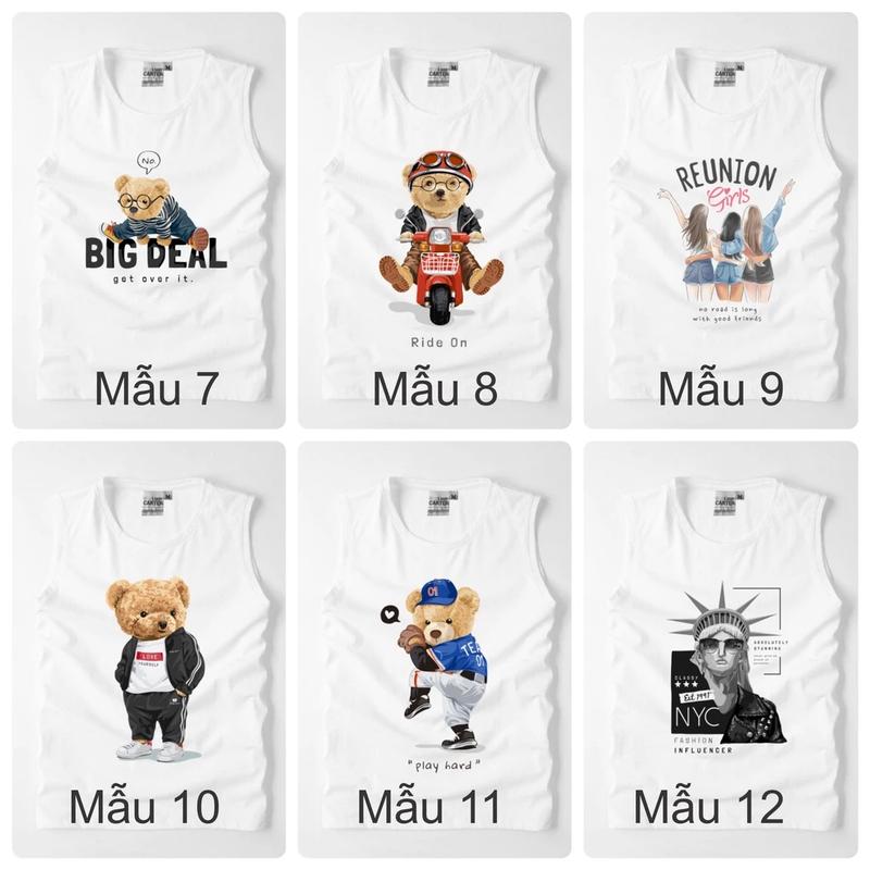 [35KG- 100KG] - Áo Ba Lỗ Chất Thun Lạnh - Áo Tanktop Nam Nữ Kiểu Lót Form Rộng Sát Nách Co Giãn 4 Chiều Mềm Mịn Tập Gym