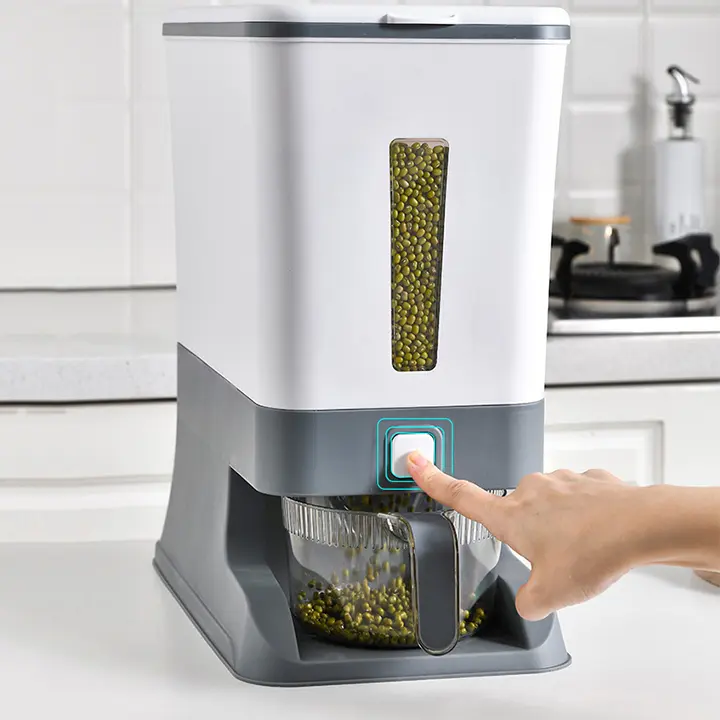 Thùng Đựng Gạo Thông Minh Hàng Cao Cấp Dung Tích 12L - Thùng Đựng Gạo 12Kg Công Nghệ Nhật Bản- Khử Ẩm Siêu Tốt - Chống Côn Trùng 3