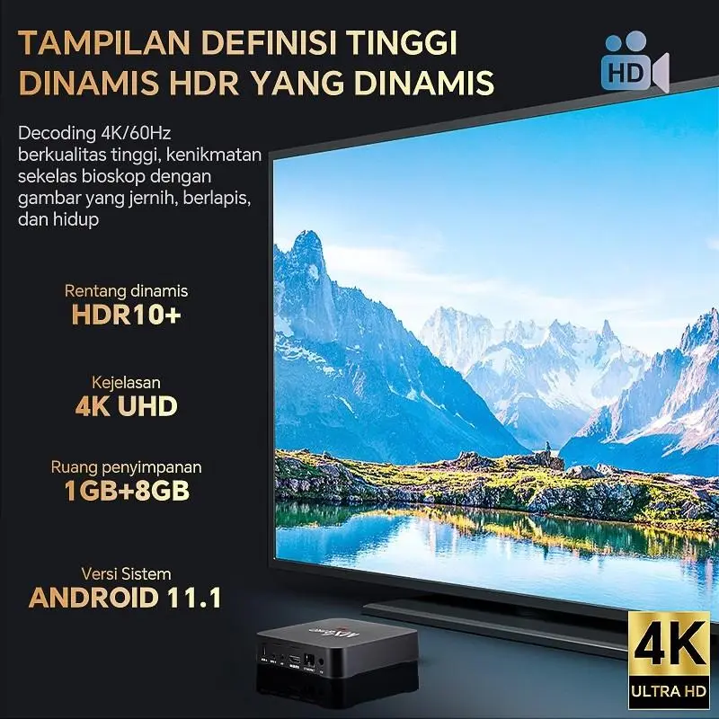 MXQ TV Box 4K 5G Kemajuan Cerdas Paket kotak TV Penerima Digital 8GB+128GB Penuh HD/ STB Wifi Dikirim di Jakarta Garansi 12 Bulan 8