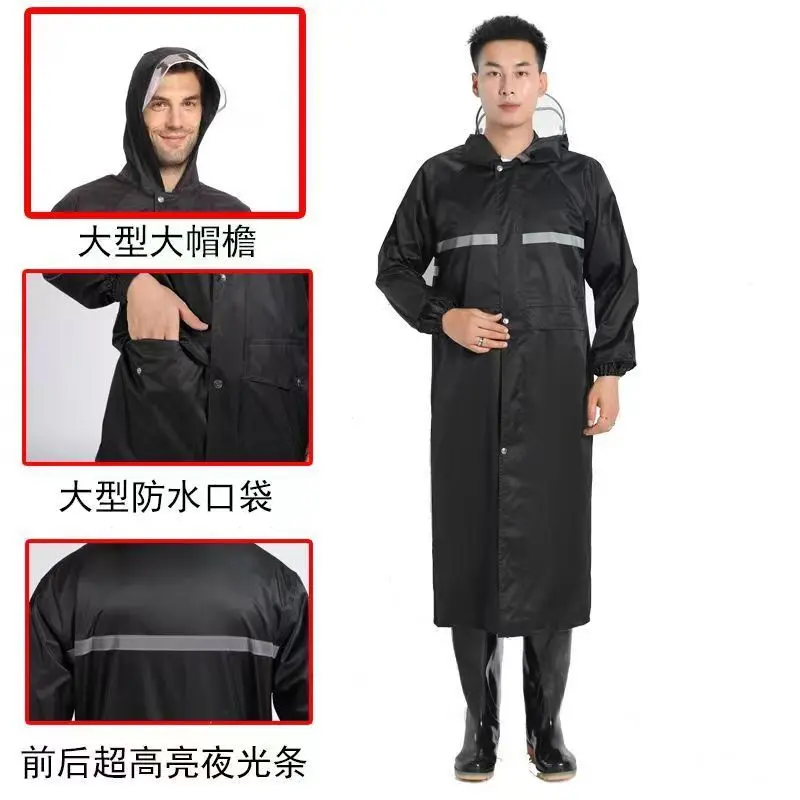 Áo Mưa, Dài Toàn Thân, Chống Mưa, Thích Hợp Cho Xe Điện Và Xe Chạy Điện, Thời Trang, Dành Cho Nam Và Nữ, Xe Đạp Trong Suốt, Người Lớn, Hàng Mới Về, Áo Mưa 4
