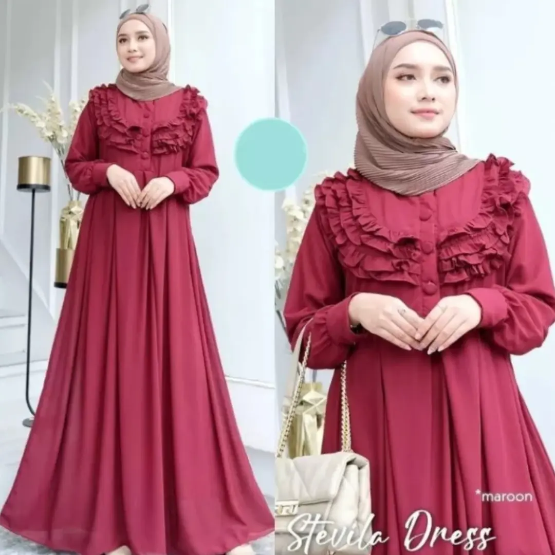 STEVILLA DRESS / DRESS WANITA KEKINIAN / TERBARU / TERMURAH Muslim