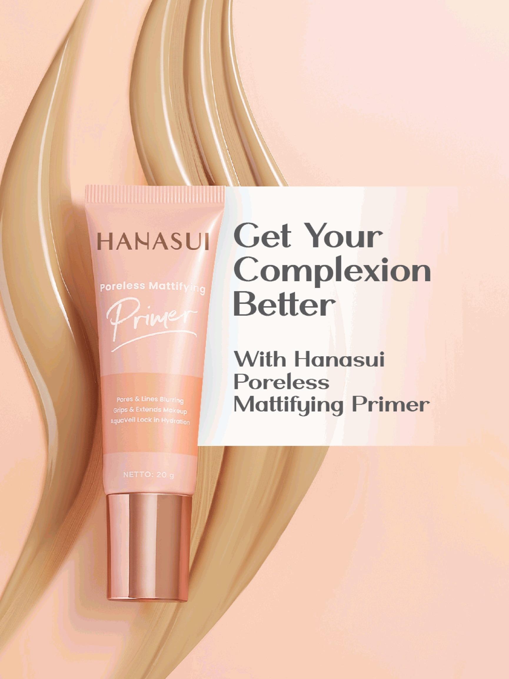 Hanasui Poreless Mattifying Primer - Menyamarkan Pori - Pori Garis Halus Kerutan Mengurangi Noda Hitam Base Make Up Tahan Lama Hanasui Poreless Mattifying Primer - Menyamarkan Pori - Pori Garis Halus Kerutan Mengurangi Noda Hitam Base Make Up Tahan Lama