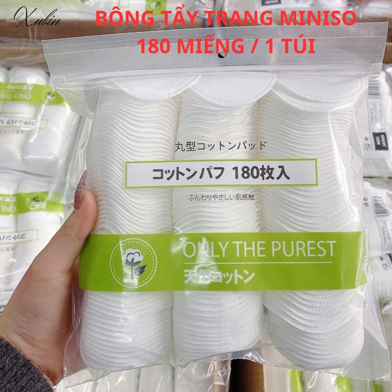 Miniso tròn Combo 3 túi Bông tẩy trang Miniso 180 miếng 1 túi