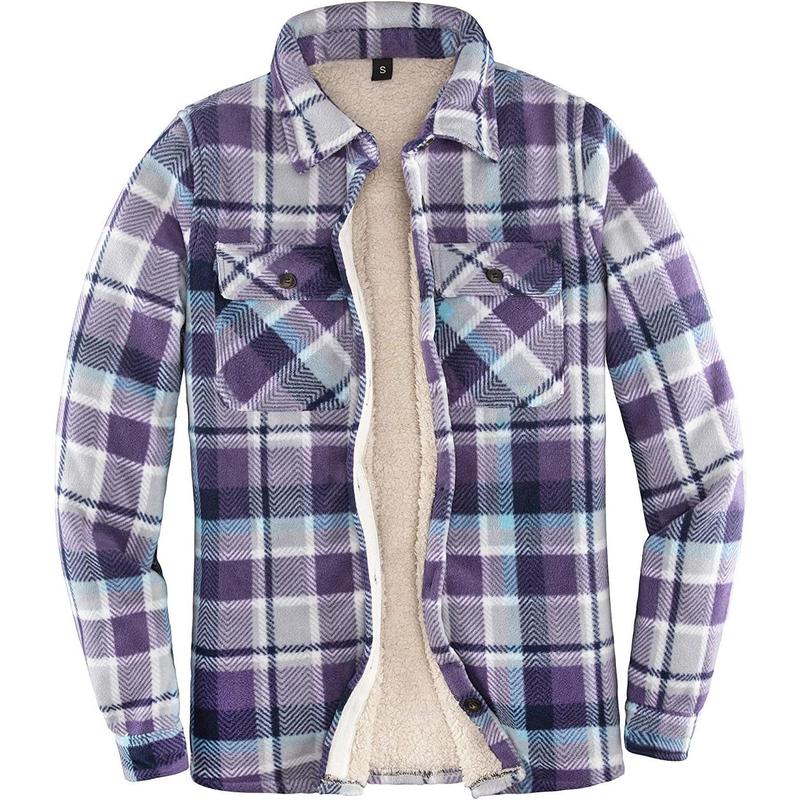 Fleece lined flannel jacket women's best sale