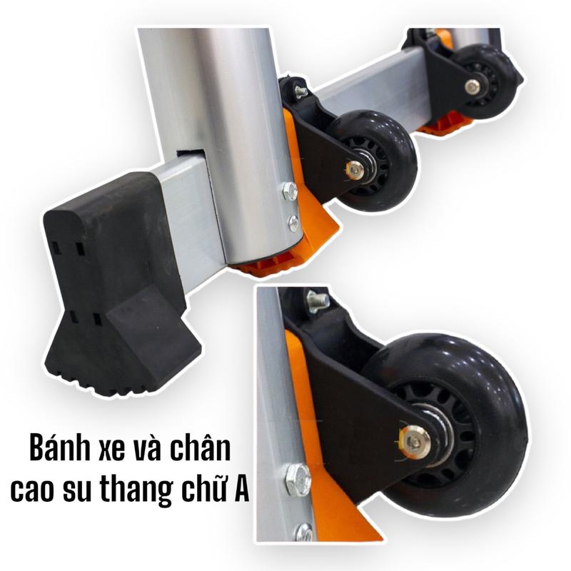 Chân Ngang Thang Nhôm Rút Kèm 2 Đế Cao Su - Phụ Kiện Thang Nhôm Rút 5