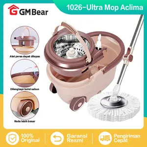 GM Bear Pel Lantai Praktis Ultra Mop Aclima Alat Pel Lantai Kekinian - 1026 Kain