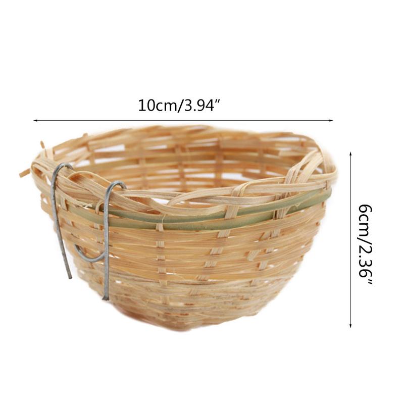 Product Introduction of Hand Woven Hummingbird Nest Bamboo Knitted Birdhouse Outside Natural Bird Hut for Sparrow Small Finch Roosting Nest 0