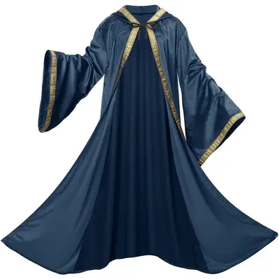 Grim Reaper Medieval Wizard Robe Cloak With Hood For Adult Men Monk ...