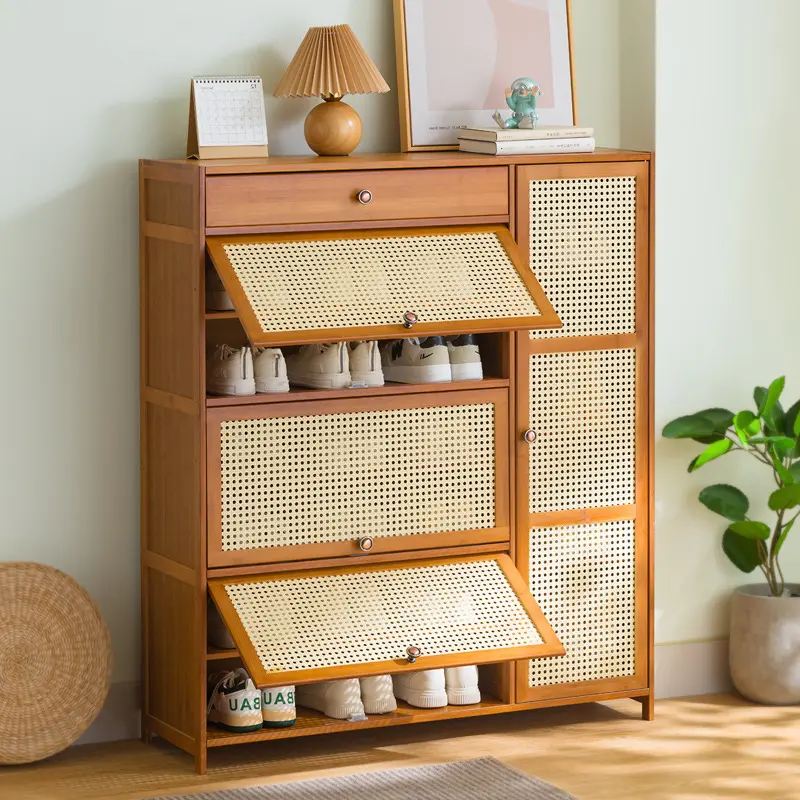 Economical Indoor Shoe Rack with Large Capacity and Dust-proof Cabinet Door