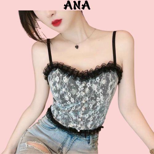 Áo bra nữ ren hoa màu đẹp không gọng sexy kiểu công chúa ANA BB118