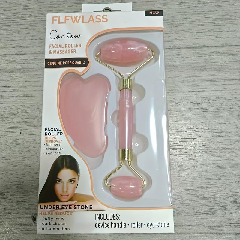 Product Introduction of Bộ Máy Massage Con Lăn Mặt Thạch Anh Hồng, 2 Cái, Dán Gua Sha Resin Hình Trái Tim Hai Đầu, Không Có Hương Vị, Máy Massage Mắt Và Mặt Bằng Tay, Không Cần Pin, Thích Hợp Để Mát Xa Mặt Và Mắt 1