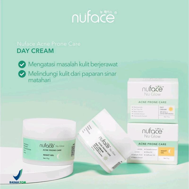 Paket Skincare Nuface 5 in 1 Acne Prone Care / Anti jerawat / skincare nuface hemat Bebas Paraben Facial Berjerawat Treatment 5
