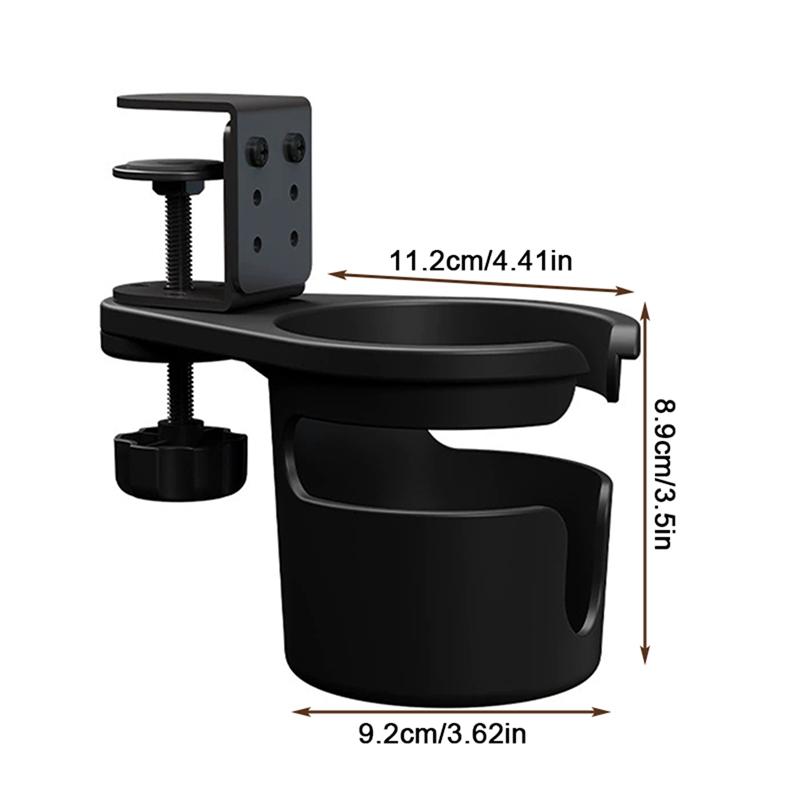 Giá Để Cốc Để Bàn, Có Thể Điều Chỉnh, Chống Tràn, Giá Để Cốc Cà Phê, Xoay 360 Độ, Kẹp Cạnh Để Bàn, Chống Sốc, Thích Hợp Sử Dụng Bàn Làm Việc 1
