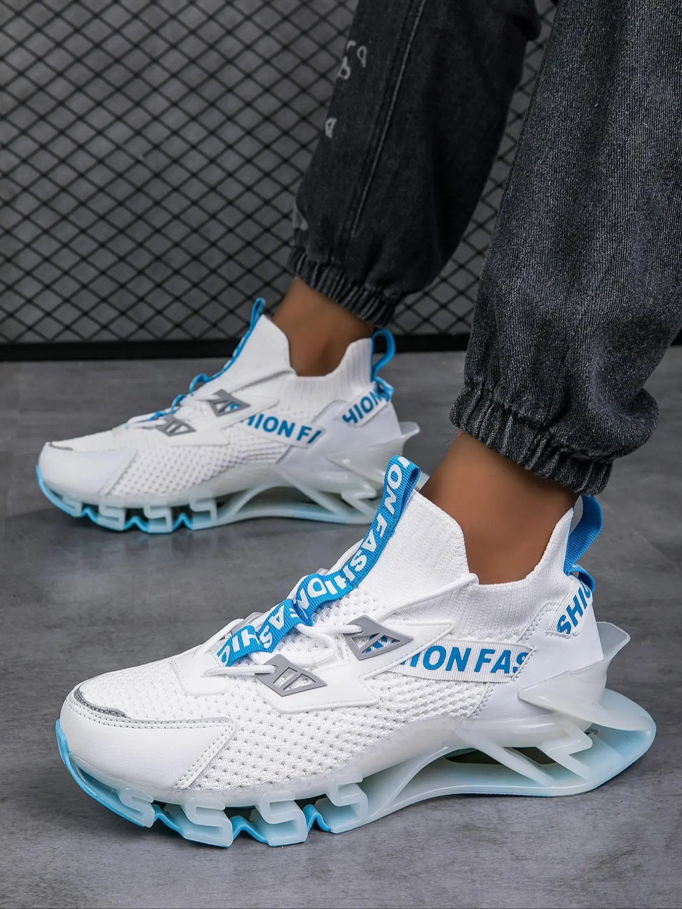 Men's Fashionable Letter Print Running Shoes, Casual Breathable Comfortable Sports Shoes, Non-slip Running Shoes for Daily Wear
