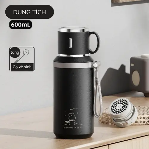 Bình giữ nhiệt có quai xách inox 316 dung tích 600ml giữ nhiệt 10-12 tiếng 4