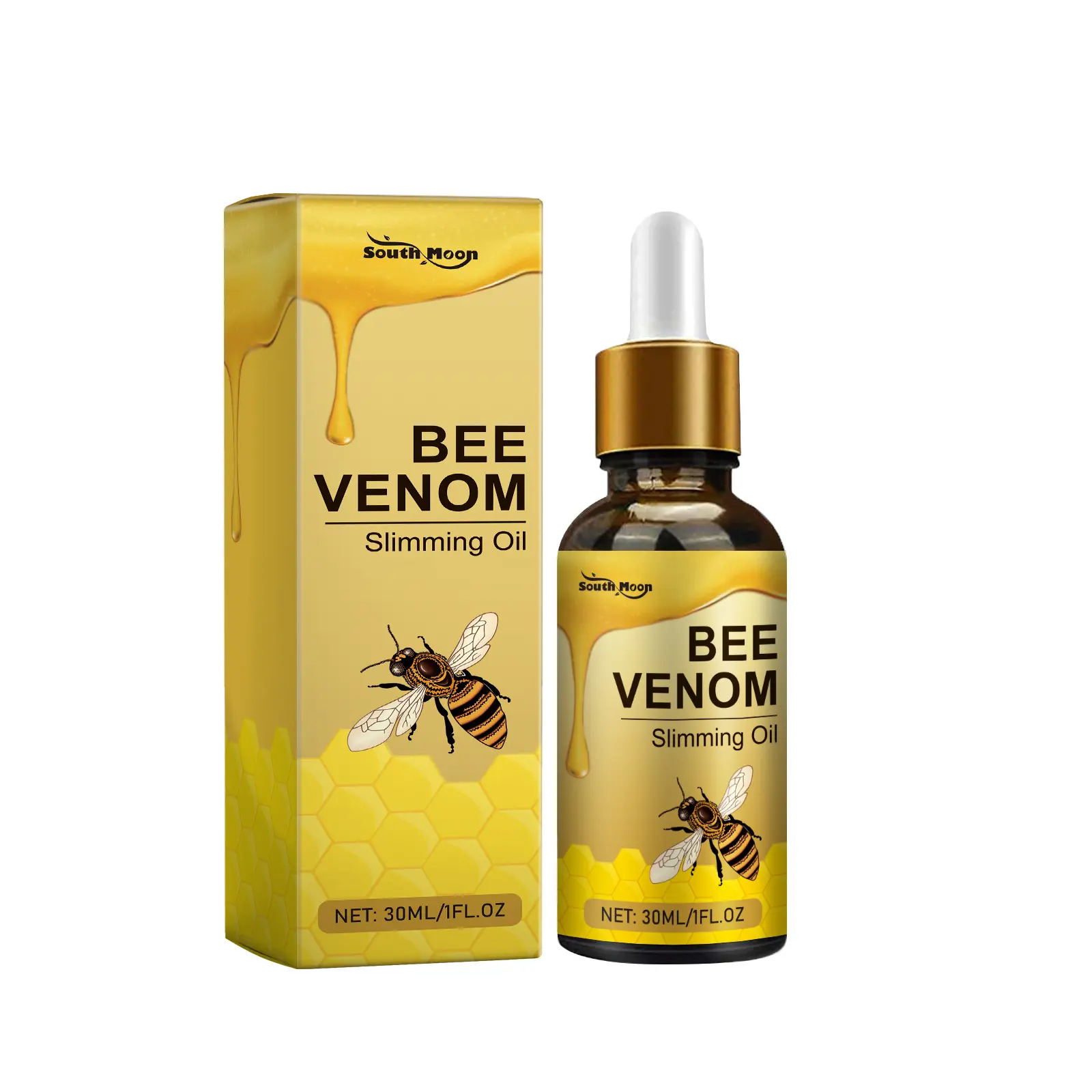 South moon bee venom slimming essential oil shaping firming skin curve body slimming essential oil