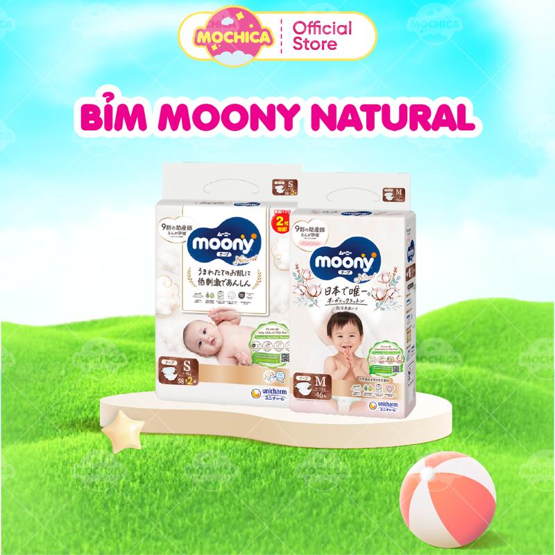  Tã dán quần Moony Natural cao cấp cho Trẻ sơ sinh - Nhập khẩu Nhật Bản 