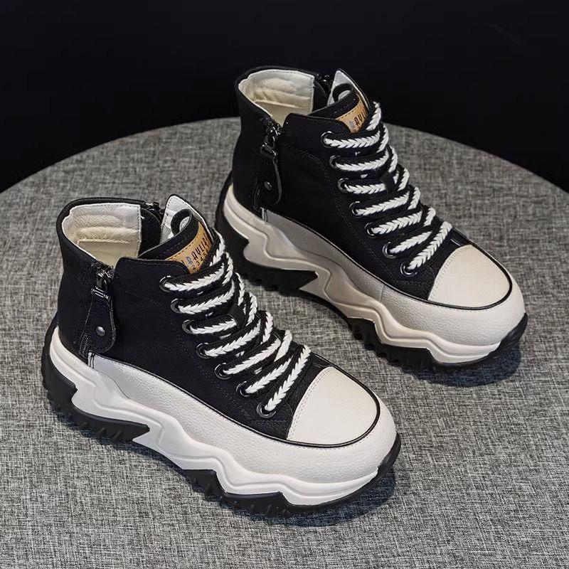 Giày Bốt Nữ Cổ Cao Phong Cách Hàn Quốc Đế Cao 6cm Chuẩn Loại 1 JB04 - GiàY, Shoes giay thethao Boots giày độn