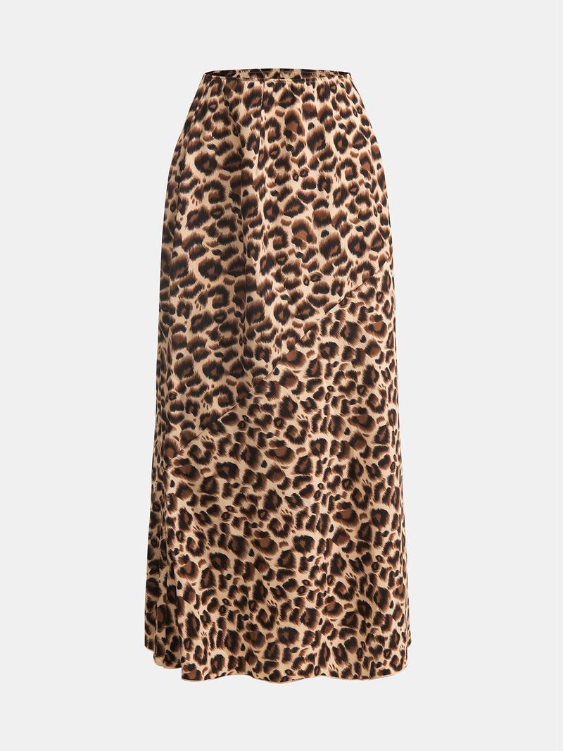 Product Introduction of YOZY Women's Leopard Print Sheer Skirt, Casual Fashion Skirt for Daily Wear, Ladies Bottoms for All Seasons 4