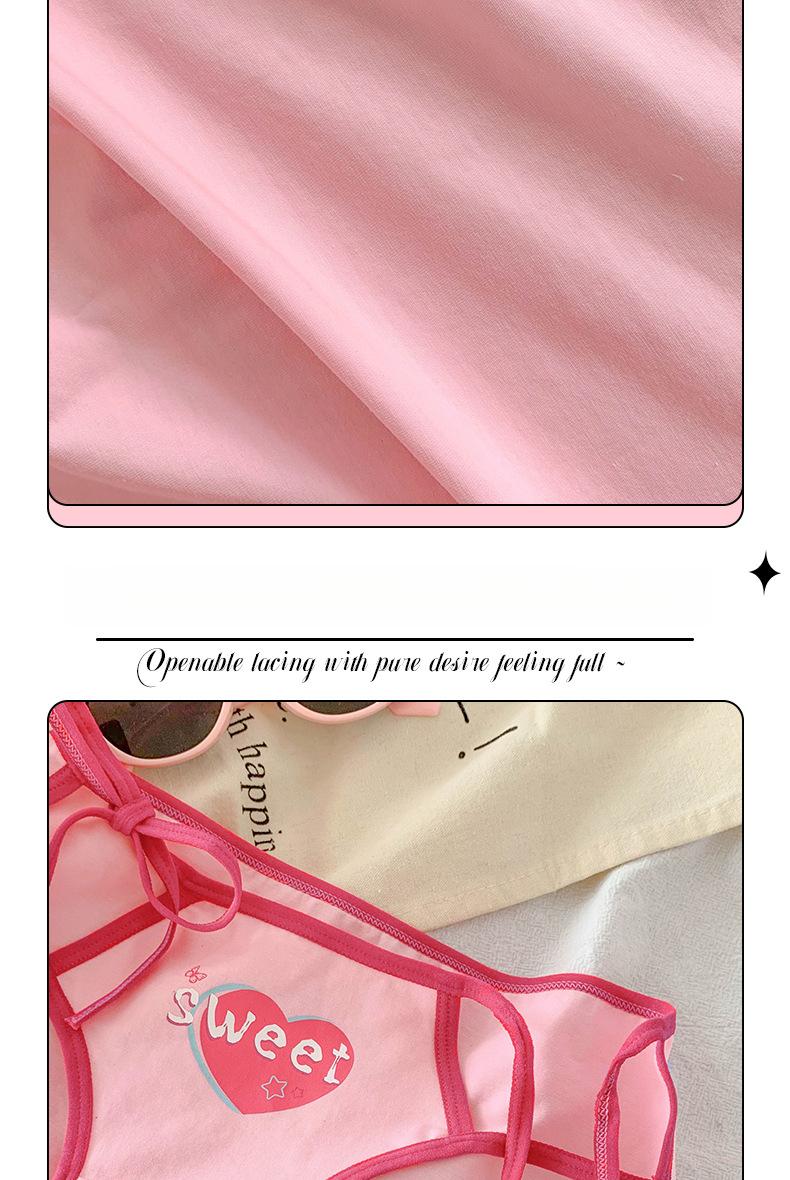 Product Introduction of Hi Mia's Shop | Kooky Sweetheart ~ Dopamine Women's Pure Desire Lace-up Underwear Women's Cotton Crotch Breathable Sexy 2024 New 4