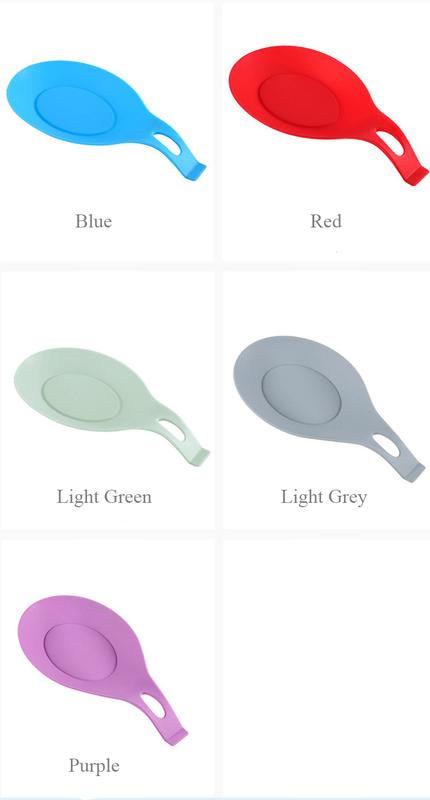 Product Introduction of Pemegang sudu bertebat silikon, Alas meja tahan haba individu, coaster kaca minuman, pemegang sudu, rak kutleri, alatan dapur 4