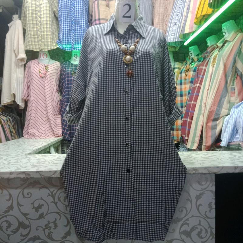 Tunik Wanita//Tunik motif Kotak  bahan Katun Lembut 2