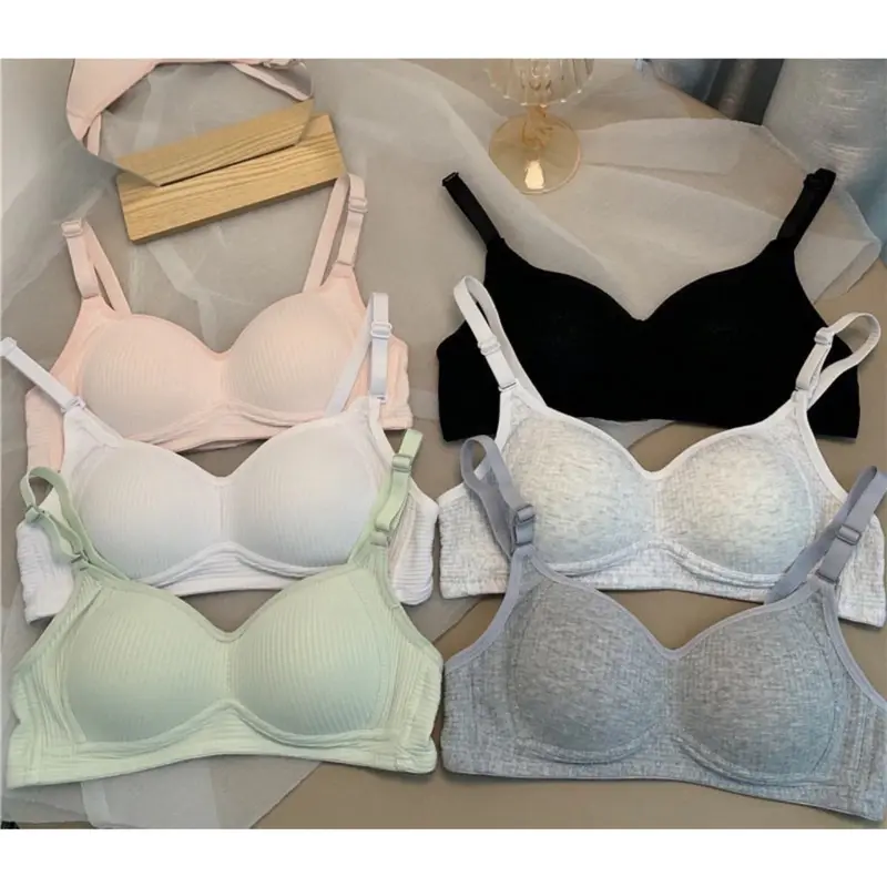 [Combo 3 Áo] Áo Lót Nữ, Áo Ngực Cotton Không Gọng, Áo Ngực Mút Mỏng Dành Cho Học Sinh 2