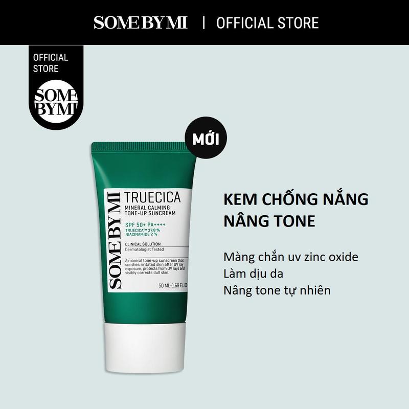 Some By Mi Kem chống nắng Truecica Mineral Calming Tone-up Suncream 50ml