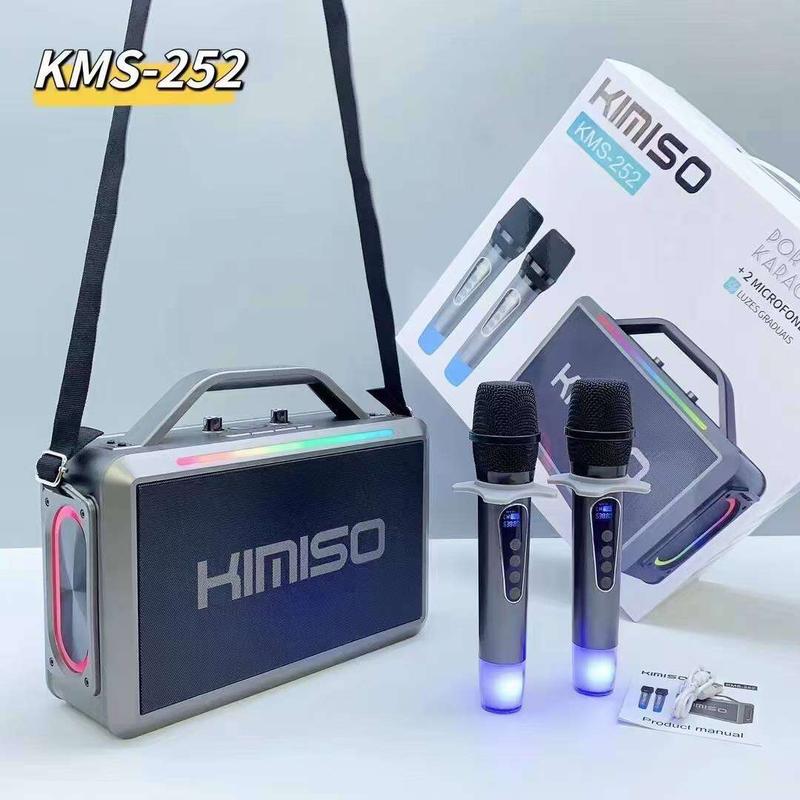 Loa Bluetooth KIMISO KMS 252 - Công Suất Lớn Bluetooth V5.0,Đèn Led Cực Chất - Loa Hát Kara Cao Cấp Loa Xách Tay Karaoke