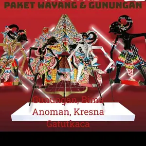 Paket wayang 5 ada gunungan/pajangan/murah