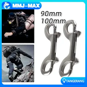 Snap Bolt Kit Scuba Diving 316 Stainless Steel Kait Double End Clip Hook 90mm/100mm Anti Karat Air Laut Tahan Lama