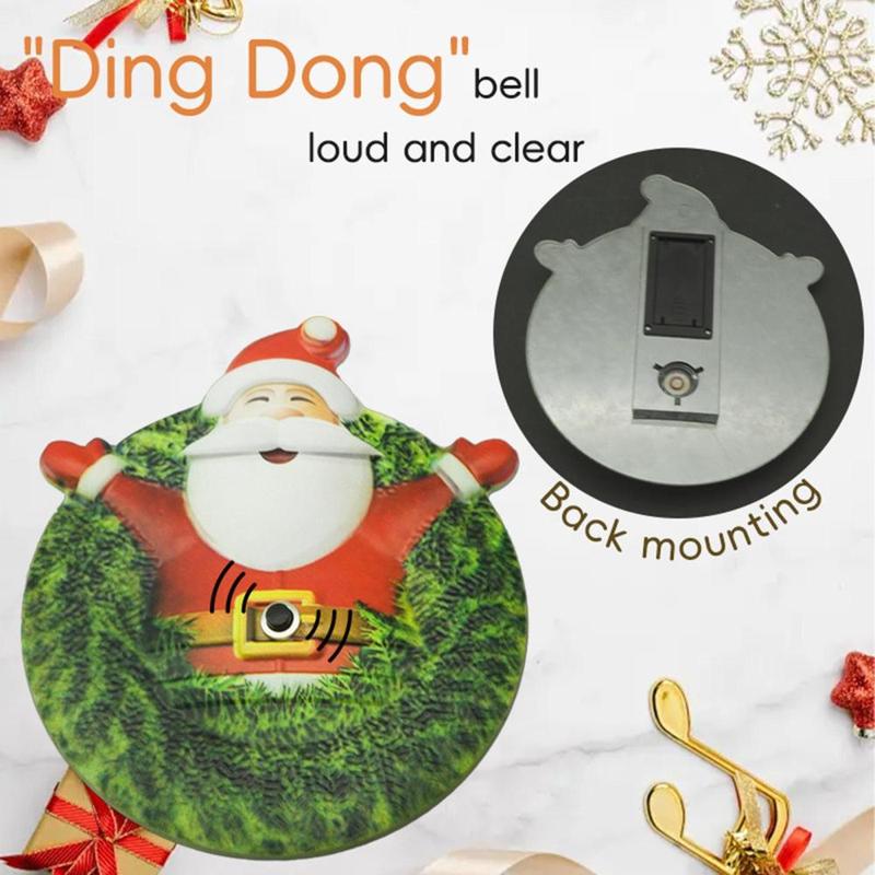 Santa Doorbell Easily Install for Door Opening Entry Chime Door Ornament Door Chime for Bedroom Office Gate Home Entrance 5