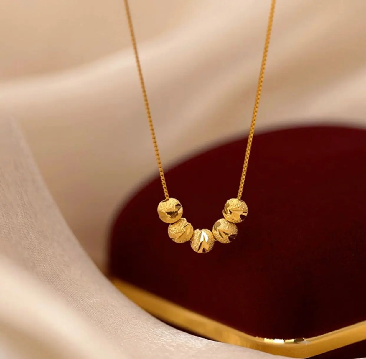 Kalung Wanita Asli Ori Titanium / Kalung Wanita Dewasa Warna Gold Anti Karat / Bisa Bayar Di Tempat