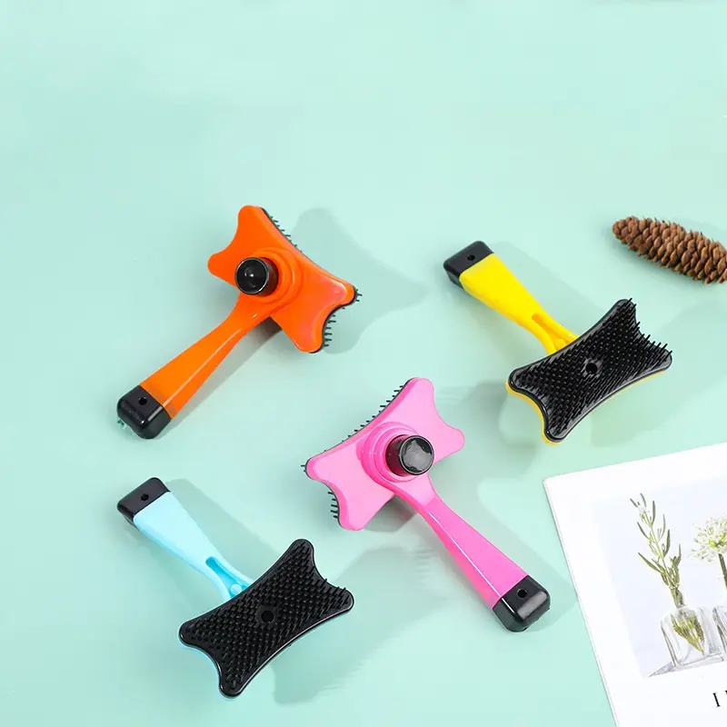 S5641 Sisir Hewan / Brush Grooming Press / Sikat Pembersih Bulu Rontok  / Sisir Bulu Kuncing Anjing Hewan Peliharaan 7