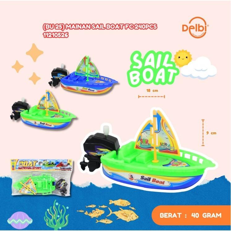MAINAN ANAK MURAH PERAHU PRAHUAN AIR BOAT NATIONAL SPORT BU25 MAINAN PERAHU AIR PUTAR (BU 25) MAINAN SAIL BOAT FC 240PCS 0