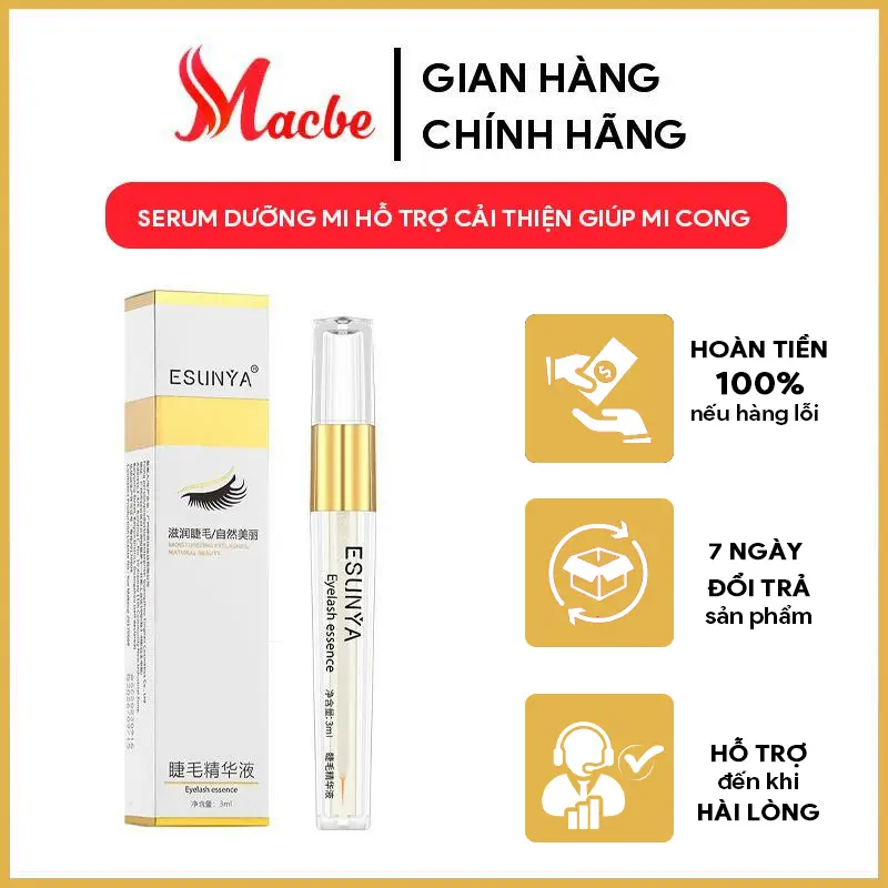 Serum dưỡng mi Macbe hỗ trợ cải thiện mi dài đều Cosmetic