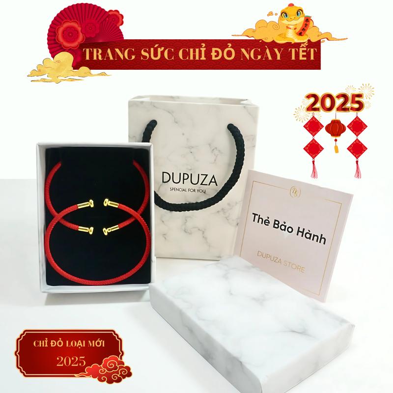 Vòng Tay Dây Đỏ Hạt Mạ Màu Vàng 18k Vòng Đeo Tay Đôi Cho Nam Và Nữ Thanh Lịch Và Sang Trọng Ngày Lễ Tết