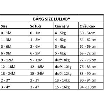Product Introduction of Lullaby - Sleepsuit body liền quần bé trai, bé gái NH263V - NH264V 0