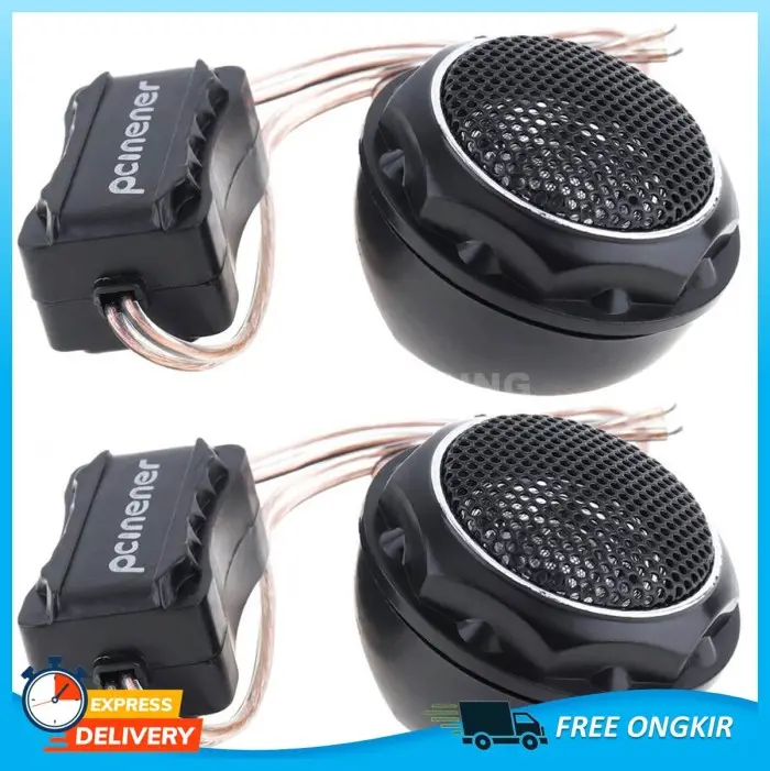 Speaker Mini Dome Tweeter Loudspeaker Mobil HiFi 140W 2 PCS Black