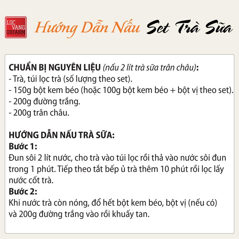 Set Trà Sữa Trân Châu Làm 15 Ly Vị Thái Đỏ LỘC VÀNG 1