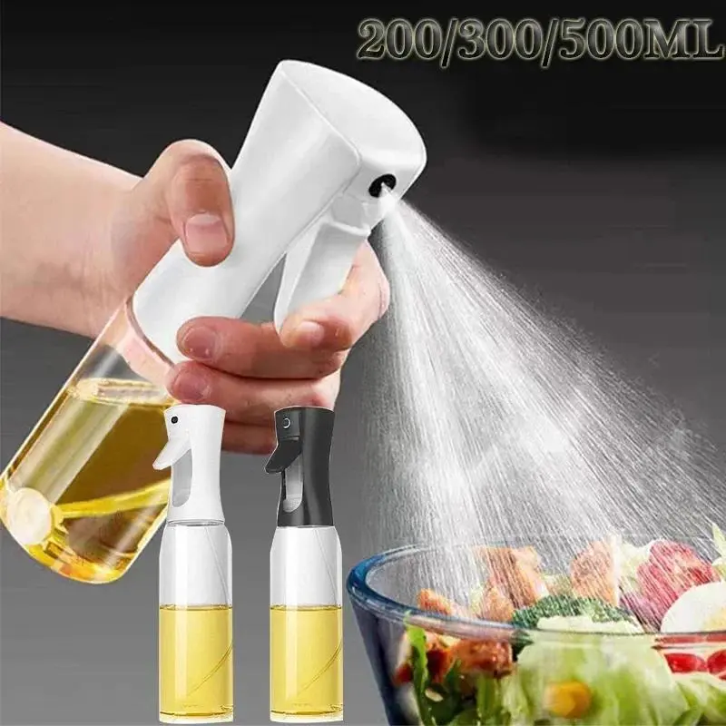 Chai Xịt Dầu, 200ml, 300ml, 500ml, Dụng Cụ Nhà Bếp, Bình Xịt Dầu Ô Liu, Thích Hợp Để Nấu Ăn, Cắm Trại, BBQ, Làm Bánh, Giấm, Bình Xịt Nước Sốt Đậu Nành, Có Nắp Đậy