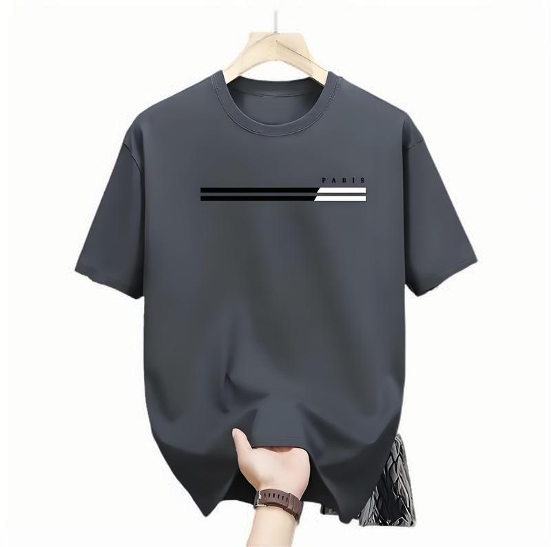 Product Introduction of Casual T-Shirt For Men, With Simple Paris Letter Print, Stylish Couple Kids Shorts Sleeved Tops 16
