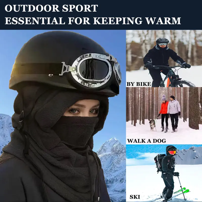 Winter Cycling Face Mask, Windproof Neck Warmer, Outdoor Sports Warm Face Mask, Protective Gear 3