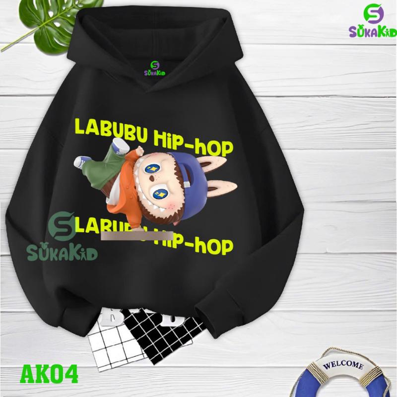 Áo Hoodie , Áo khoác mùa đông bé gái ,bé trai labubu nhao lộn Áo có mũ trùm đầu.AK04 -TH 2