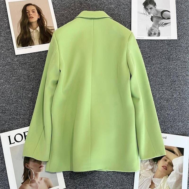 Product Introduction of Áo khoác blazer áo khoác vest nữ 2 lớp có đệm cầu vai rất đẹp khuy nút cao cấp Voi Women Top 26