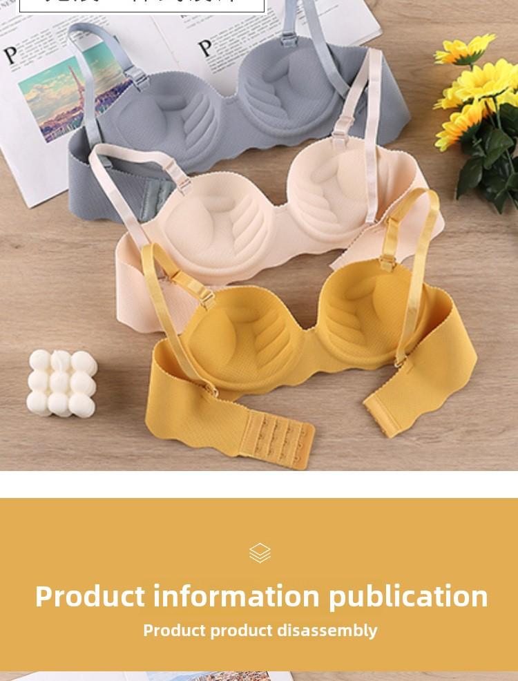 Product Introduction of BUY 2 TAKE 1 Simple Seamless Student Underwear Women's Bun Cup Bra Womenswear Comfort Basic Minimalist Multicolor brassier ab clothing Adjustable Cotton Gathered Wireless Design Bra Innerwear 9