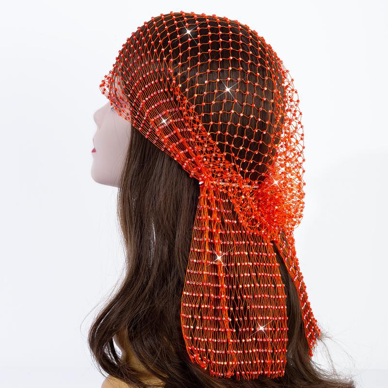 Product Introduction of Fishnet Head Wrap - Edgy Hair Net for Festivals/Parties, Stretchy & Breathable (Boho Rave Style) 3