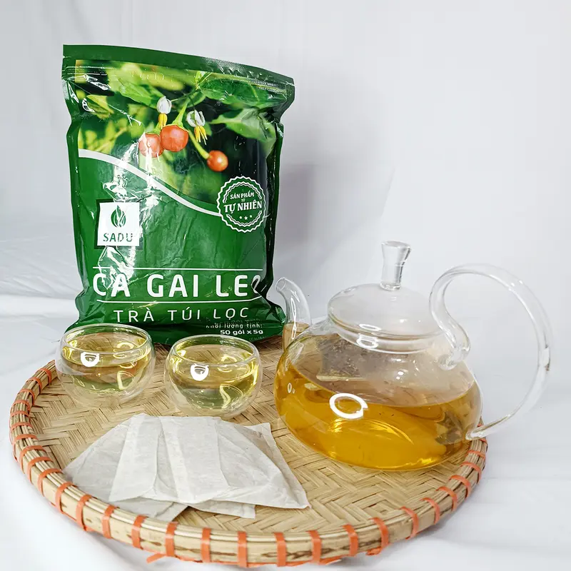 Trà Cà Gai Leo Túi Lọc Tiện Dụng, Mua 2 Túi 250G Tặng 5 Gói Trà Dưỡng Nhan Ngũ Vị Thảo Mộc - Tea Nước Trà Chè 4