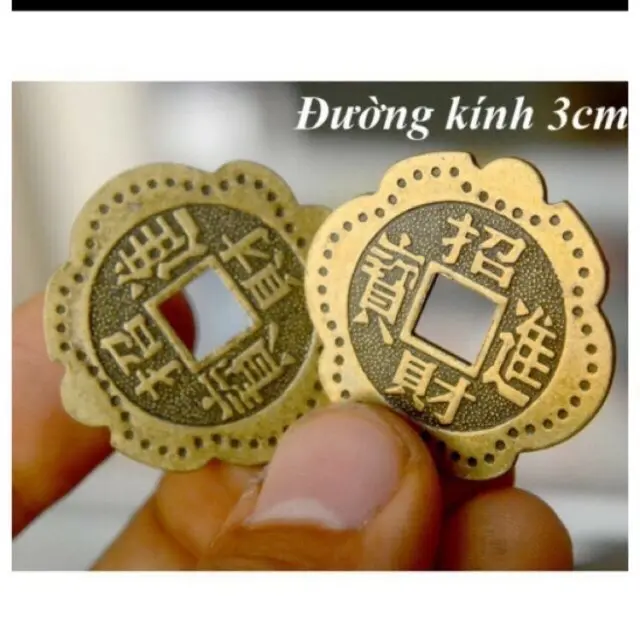 Đồng Xu Hoa Mai Nhỏ Bằng Đồng Phong Thuỷ Tài Lộc